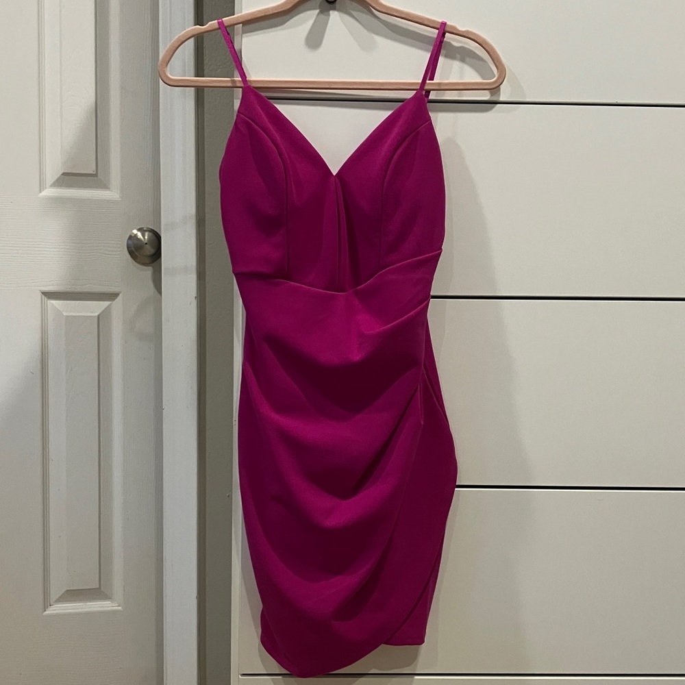 Honey and Rosie VNeck Formal Midi Dress
